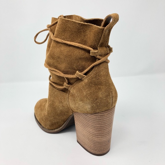 Jessica Simpson Honey Brown Block Ankle Boots 9.5 - Picture 3 of 4